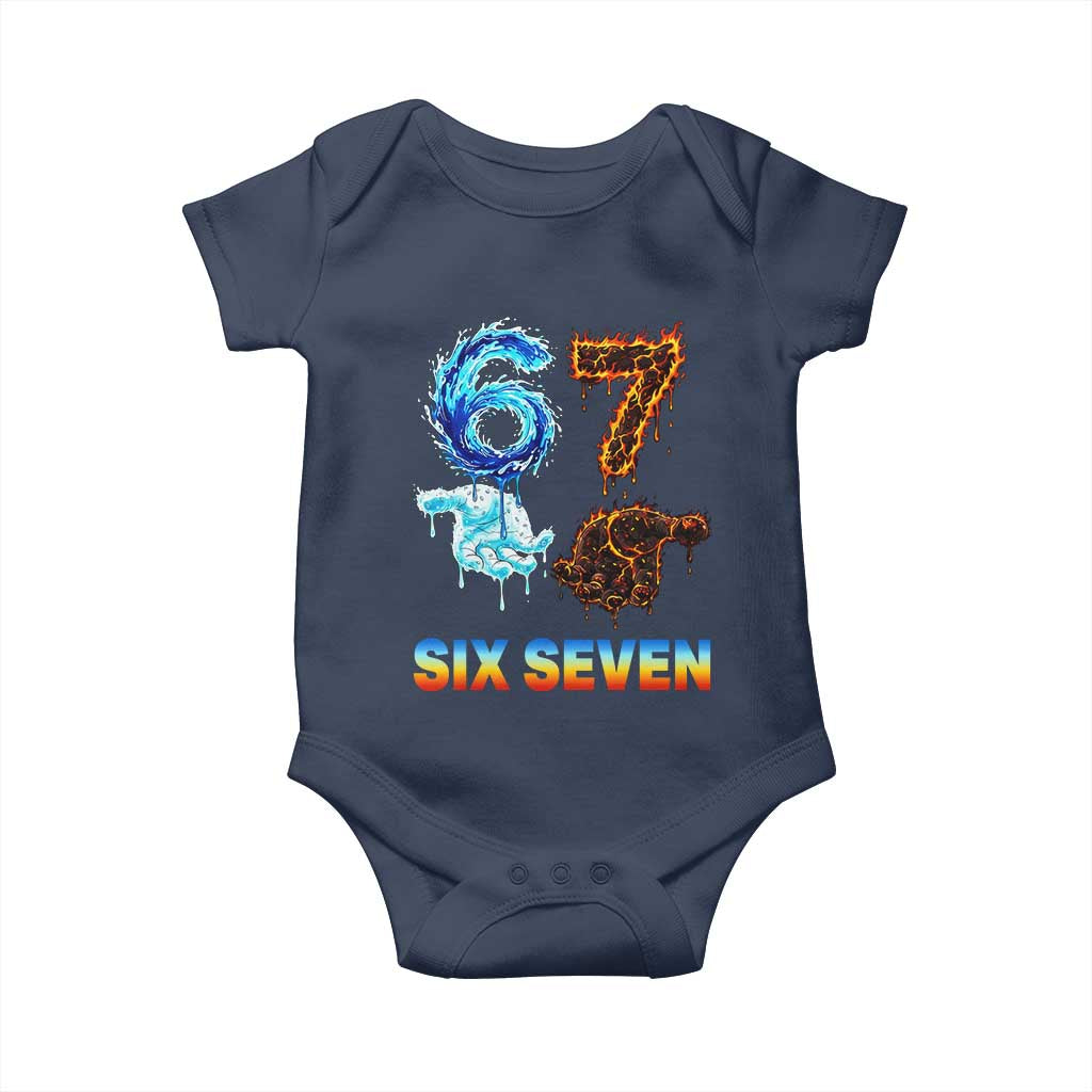 Water Fire Element Six Seven Baby Onesie Trendy Meme Gift
