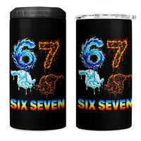 Water Fire Element Six Seven 4 in 1 Can Cooler Tumbler Trendy Meme Gift