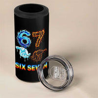 Water Fire Element Six Seven 4 in 1 Can Cooler Tumbler Trendy Meme Gift