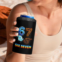 Water Fire Element Six Seven 4 in 1 Can Cooler Tumbler Trendy Meme Gift