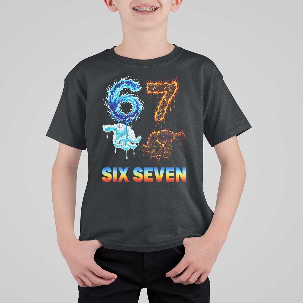 Water Fire Element Six Seven T Shirt For Kid Trendy Meme Gift