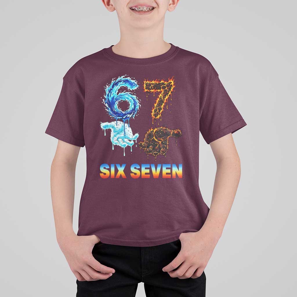 Water Fire Element Six Seven T Shirt For Kid Trendy Meme Gift