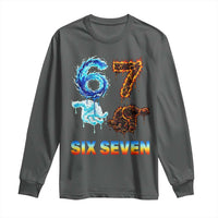 Water Fire Element Six Seven Long Sleeve Shirt Trendy Meme Gift