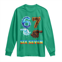 Water Fire Element Six Seven Long Sleeve Shirt Trendy Meme Gift