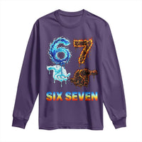 Water Fire Element Six Seven Long Sleeve Shirt Trendy Meme Gift