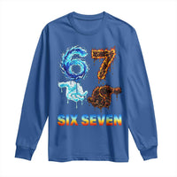 Water Fire Element Six Seven Long Sleeve Shirt Trendy Meme Gift