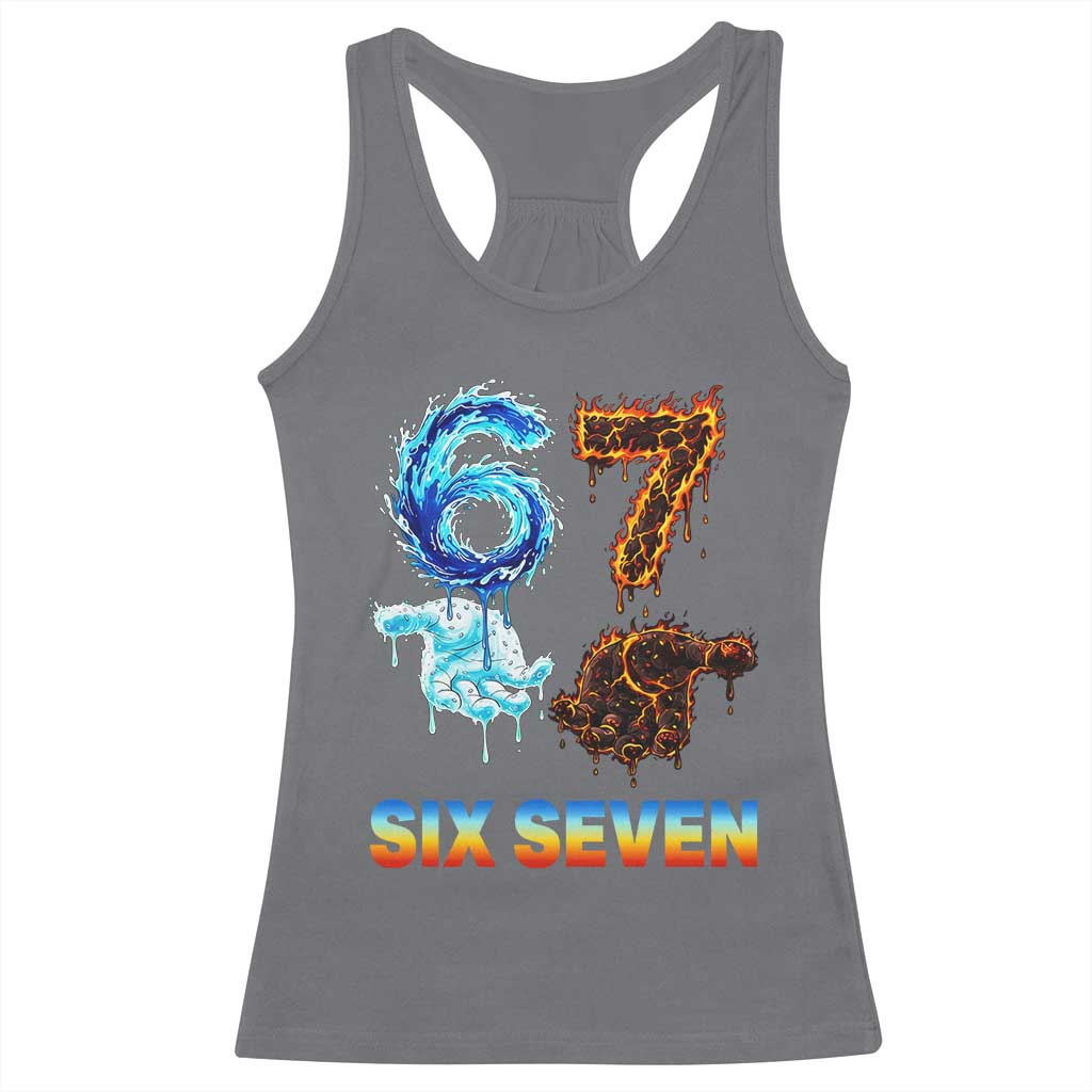Water Fire Element Six Seven Racerback Tank Top Trendy Meme Gift