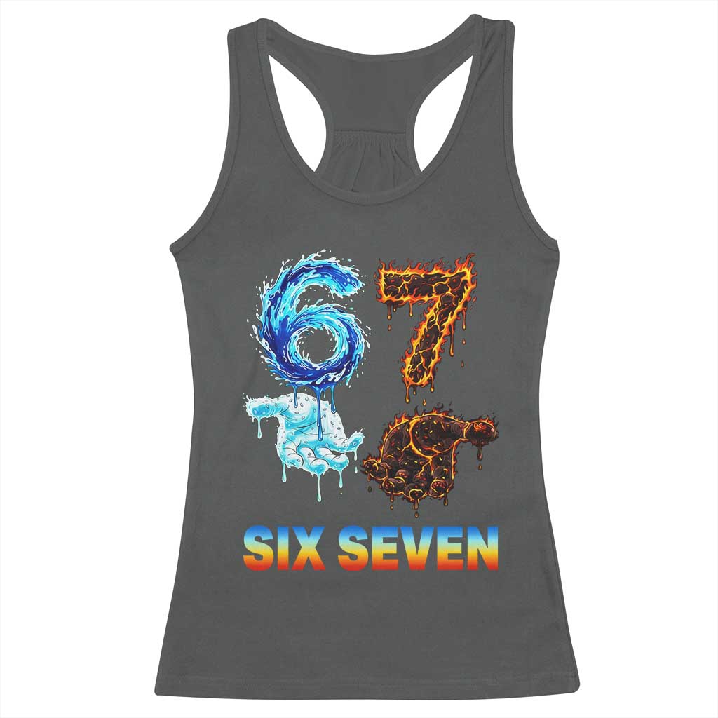 Water Fire Element Six Seven Racerback Tank Top Trendy Meme Gift