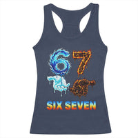 Water Fire Element Six Seven Racerback Tank Top Trendy Meme Gift