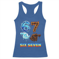 Water Fire Element Six Seven Racerback Tank Top Trendy Meme Gift
