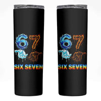 Water Fire Element Six Seven Skinny Tumbler Trendy Meme Gift