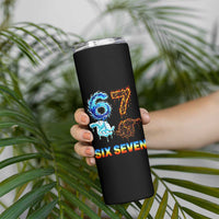 Water Fire Element Six Seven Skinny Tumbler Trendy Meme Gift
