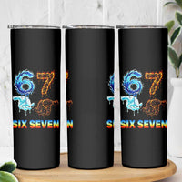 Water Fire Element Six Seven Skinny Tumbler Trendy Meme Gift