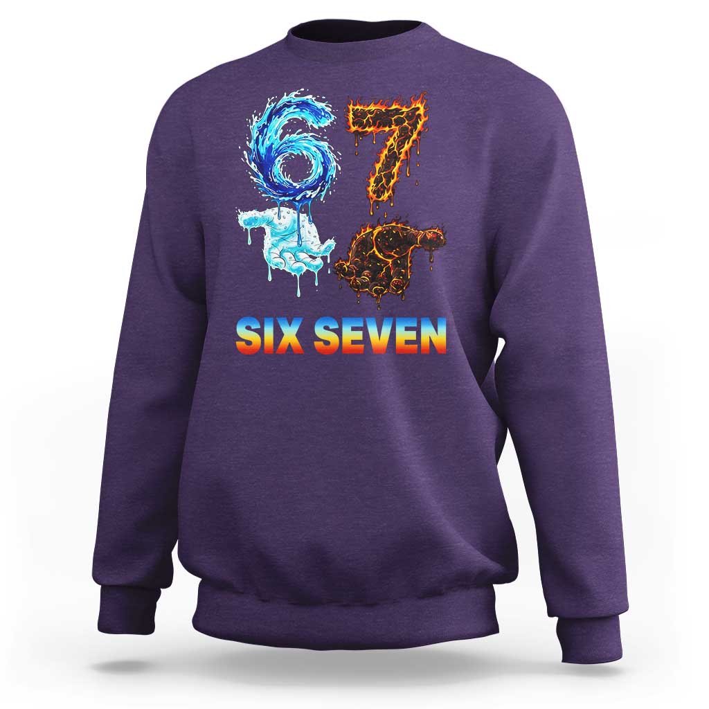 Water Fire Element Six Seven Sweatshirt Trendy Meme Gift