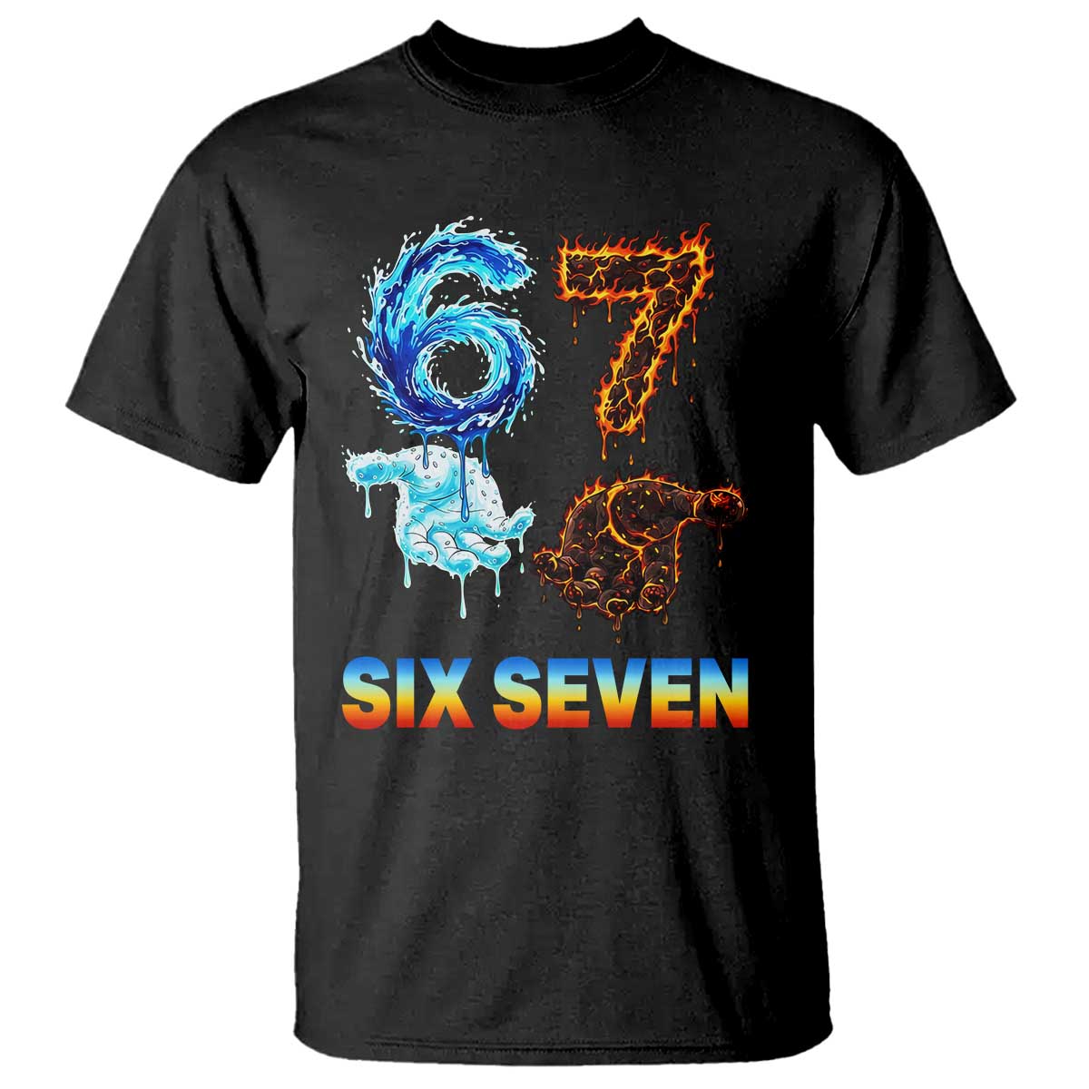Water Fire Element Six Seven T Shirt Trendy Meme Gift