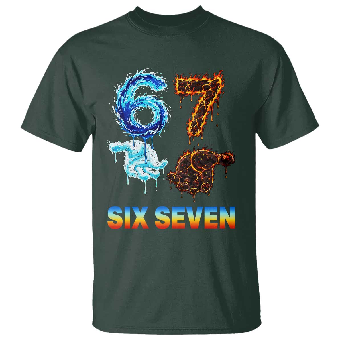 Water Fire Element Six Seven T Shirt Trendy Meme Gift