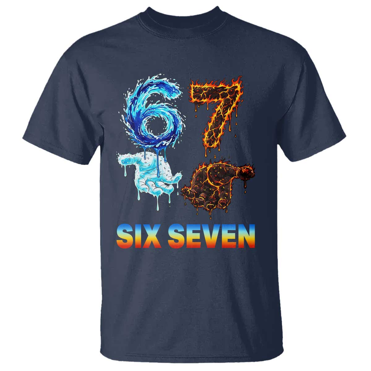 Water Fire Element Six Seven T Shirt Trendy Meme Gift