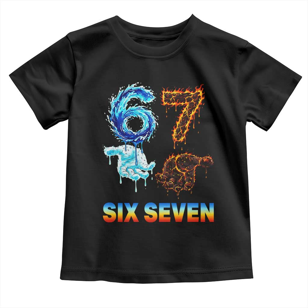 Water Fire Element Six Seven Toddler T Shirt Trendy Meme Gift