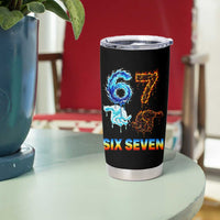 Water Fire Element Six Seven Tumbler Cup Trendy Meme Gift