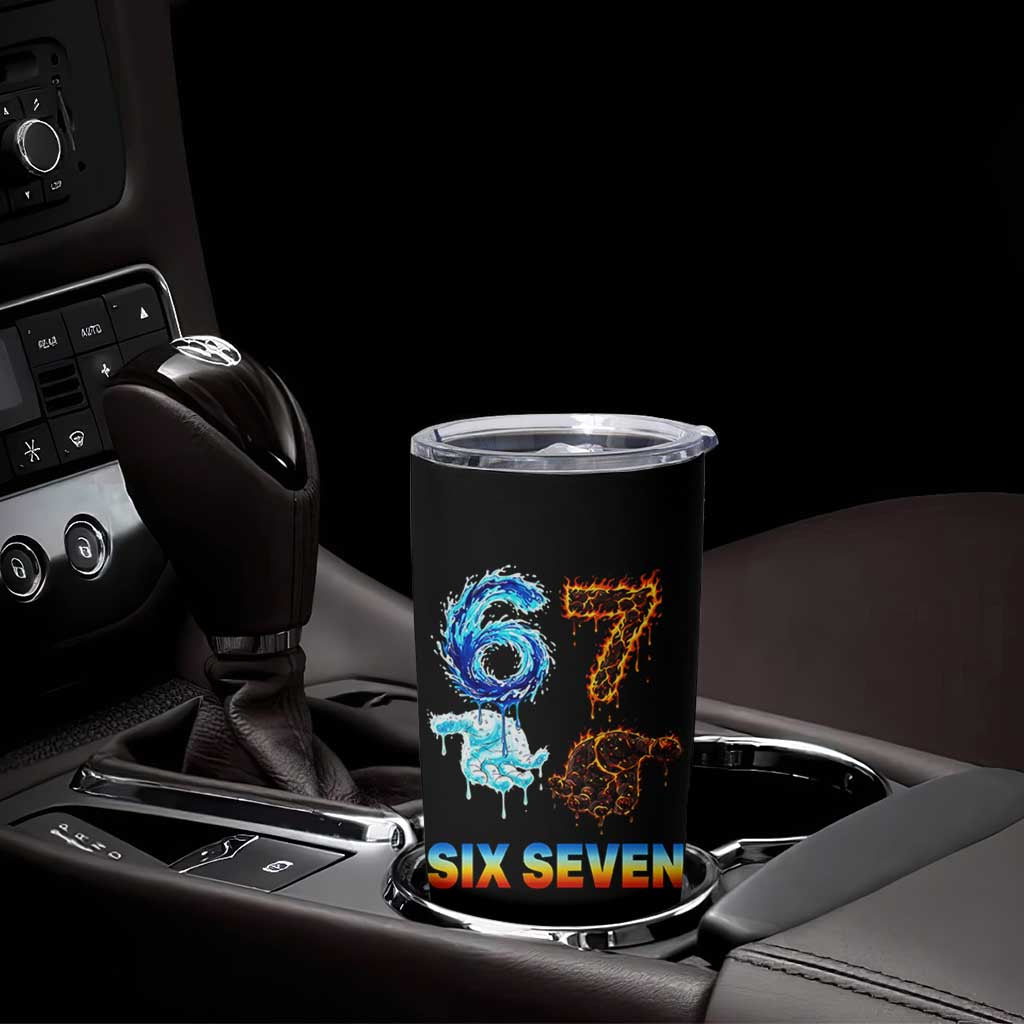 Water Fire Element Six Seven Tumbler Cup Trendy Meme Gift