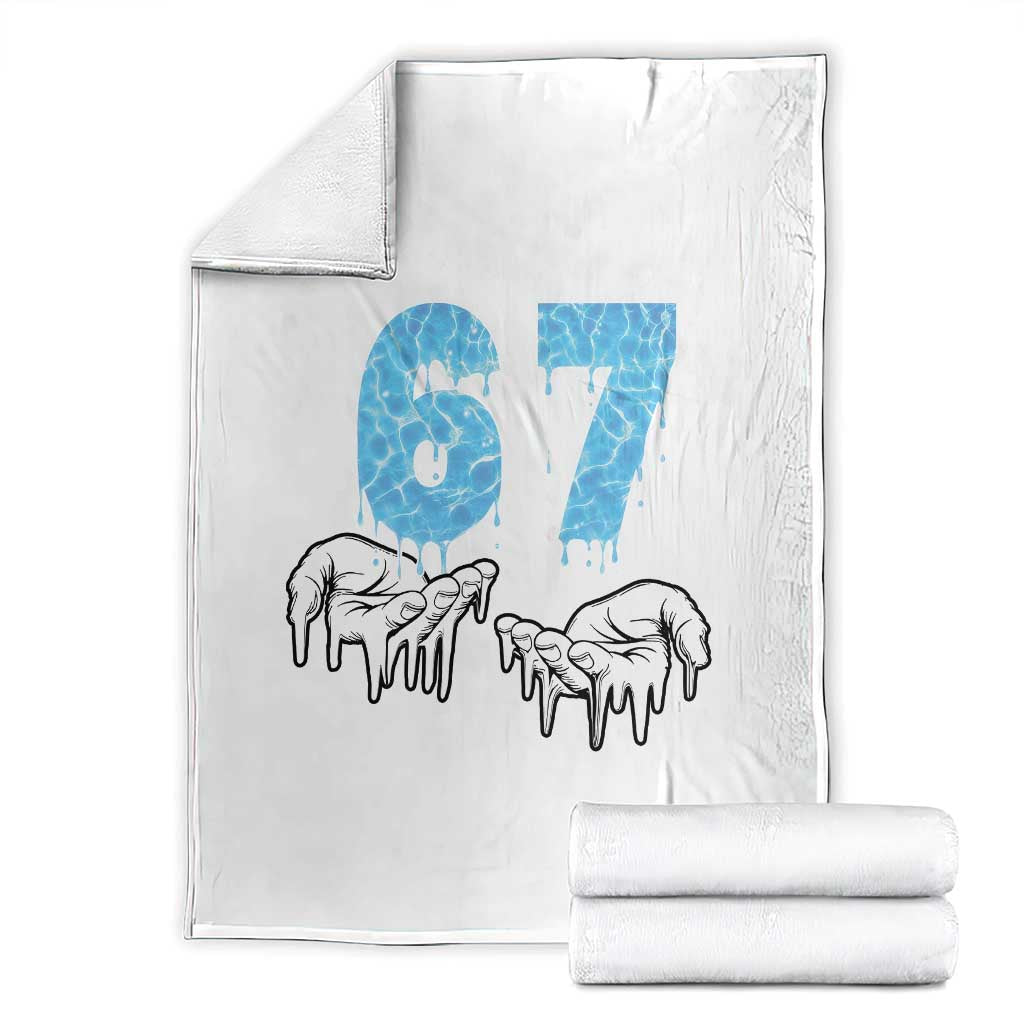 Ocean Water Wave Effect Printed Throw Blanket Six Seven Meme