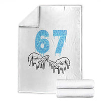 Ocean Water Wave Effect Printed Throw Blanket Six Seven Meme