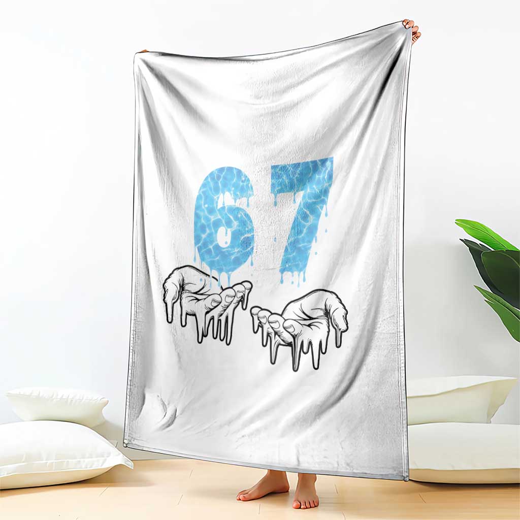 Ocean Water Wave Effect Printed Throw Blanket Six Seven Meme
