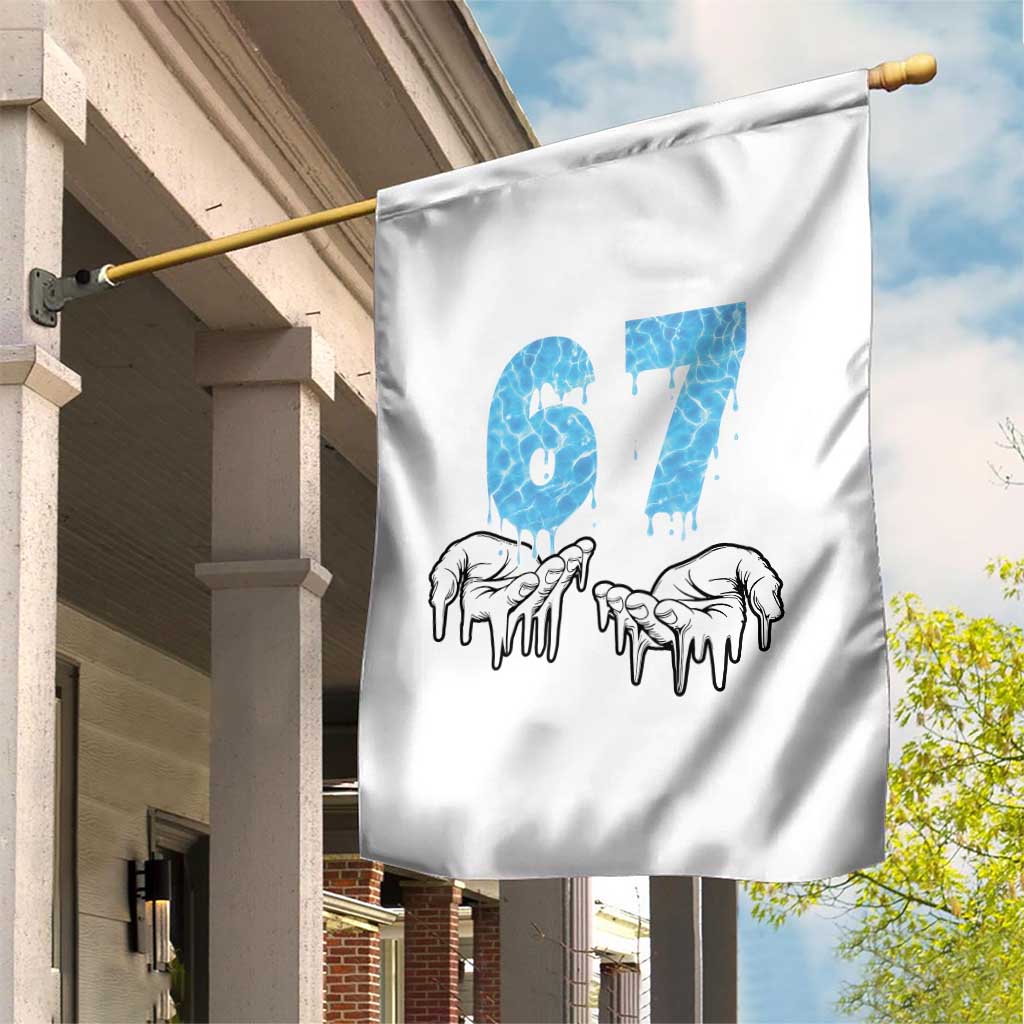 Ocean Water Wave Effect Printed Garden Flag Six Seven Meme