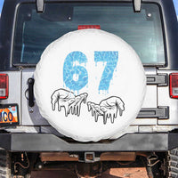 Ocean Water Wave Effect Printed Spare Tire Cover Six Seven Meme