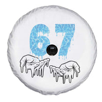 Ocean Water Wave Effect Printed Spare Tire Cover Six Seven Meme