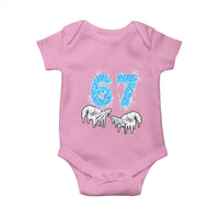 Ocean Water Wave Effect Printed Baby Onesie Six Seven Meme