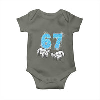 Ocean Water Wave Effect Printed Baby Onesie Six Seven Meme