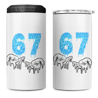 Ocean Water Wave Effect Printed 4 in 1 Can Cooler Tumbler Six Seven Meme