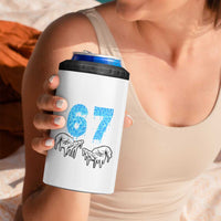 Ocean Water Wave Effect Printed 4 in 1 Can Cooler Tumbler Six Seven Meme