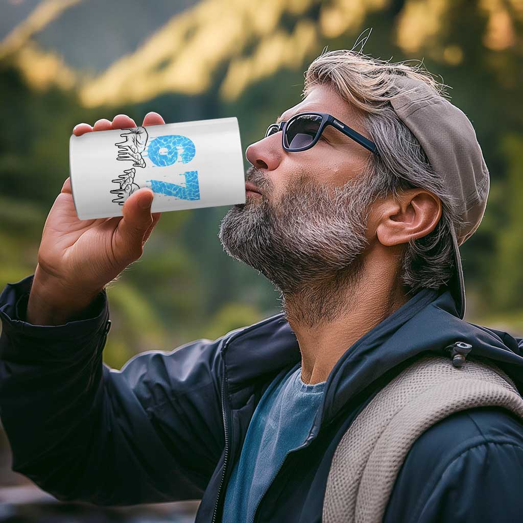 Ocean Water Wave Effect Printed 4 in 1 Can Cooler Tumbler Six Seven Meme