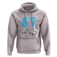 Ocean Water Wave Effect Printed Hoodie Six Seven Meme