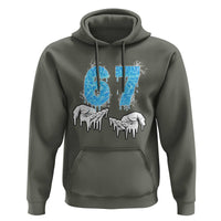 Ocean Water Wave Effect Printed Hoodie Six Seven Meme