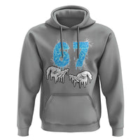 Ocean Water Wave Effect Printed Hoodie Six Seven Meme