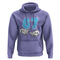 Ocean Water Wave Effect Printed Hoodie Six Seven Meme
