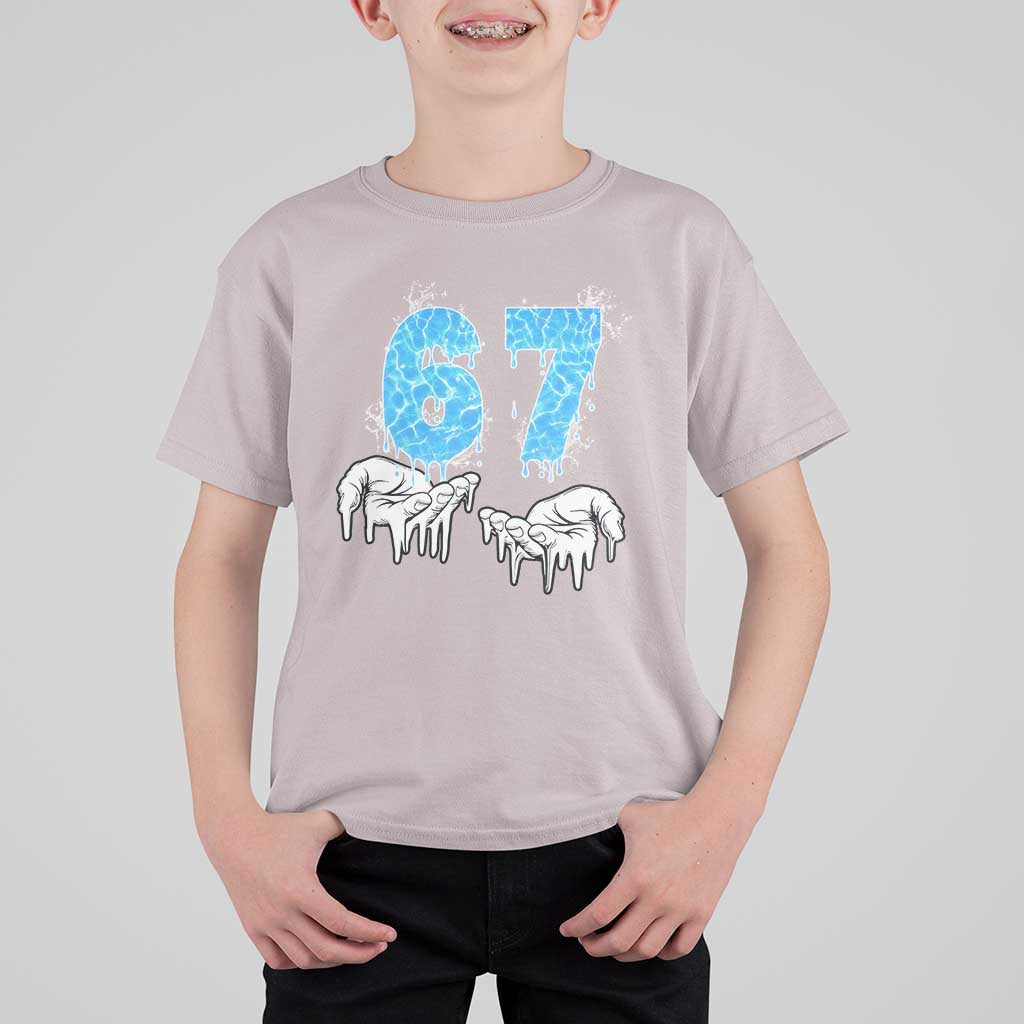 Ocean Water Wave Effect Printed T Shirt For Kid Six Seven Meme