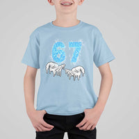 Ocean Water Wave Effect Printed T Shirt For Kid Six Seven Meme