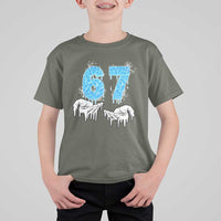 Ocean Water Wave Effect Printed T Shirt For Kid Six Seven Meme
