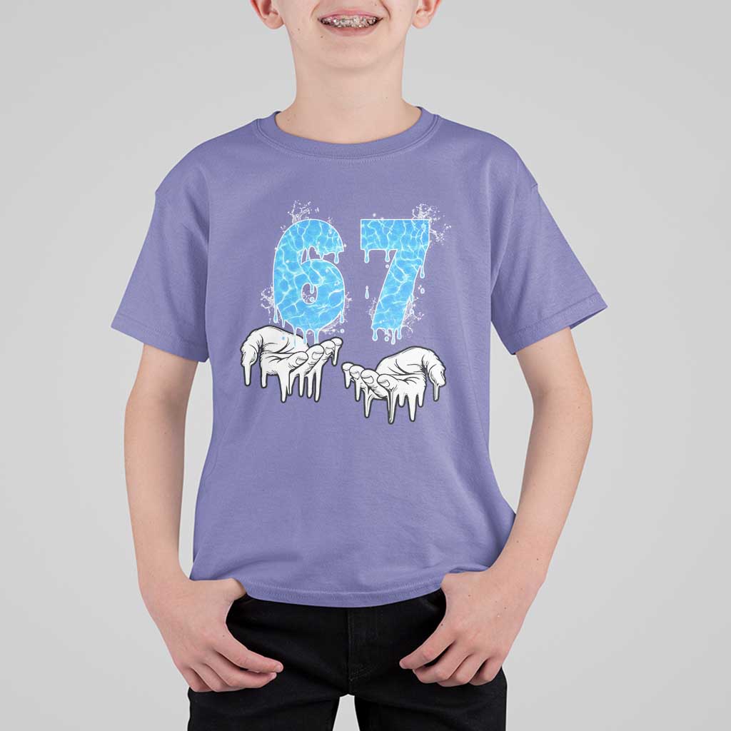 Ocean Water Wave Effect Printed T Shirt For Kid Six Seven Meme