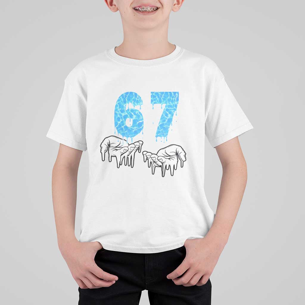 Ocean Water Wave Effect Printed T Shirt For Kid Six Seven Meme