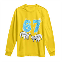 Ocean Water Wave Effect Printed Long Sleeve Shirt Six Seven Meme