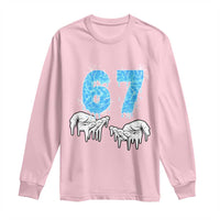 Ocean Water Wave Effect Printed Long Sleeve Shirt Six Seven Meme