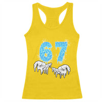 Ocean Water Wave Effect Printed Racerback Tank Top Six Seven Meme