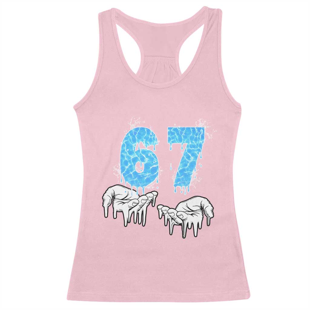 Ocean Water Wave Effect Printed Racerback Tank Top Six Seven Meme