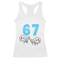 Ocean Water Wave Effect Printed Racerback Tank Top Six Seven Meme