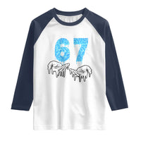 Ocean Water Wave Effect Printed Raglan Shirt Six Seven Meme